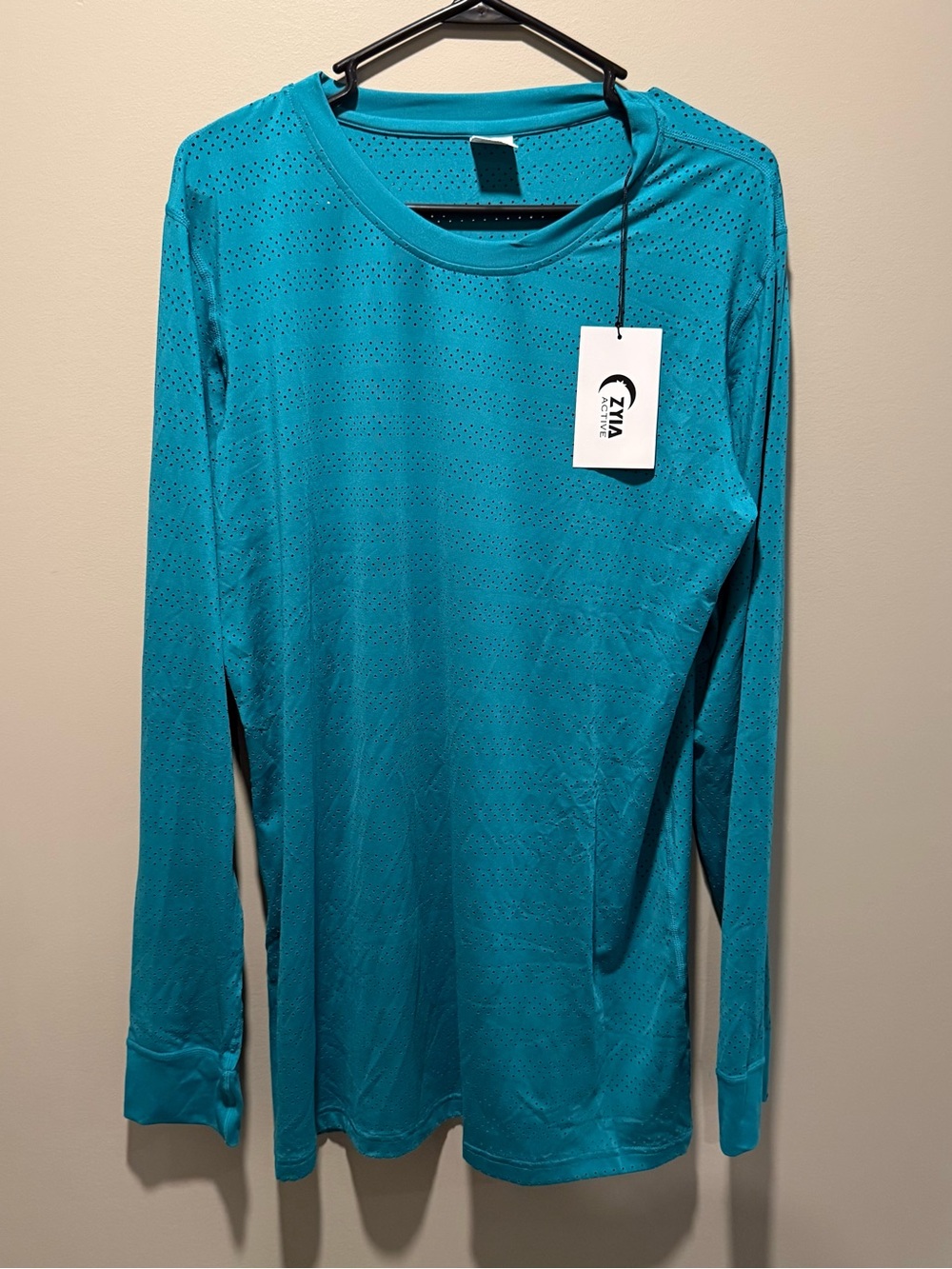 ZYIA Teal Long-Sleeve Performance Top